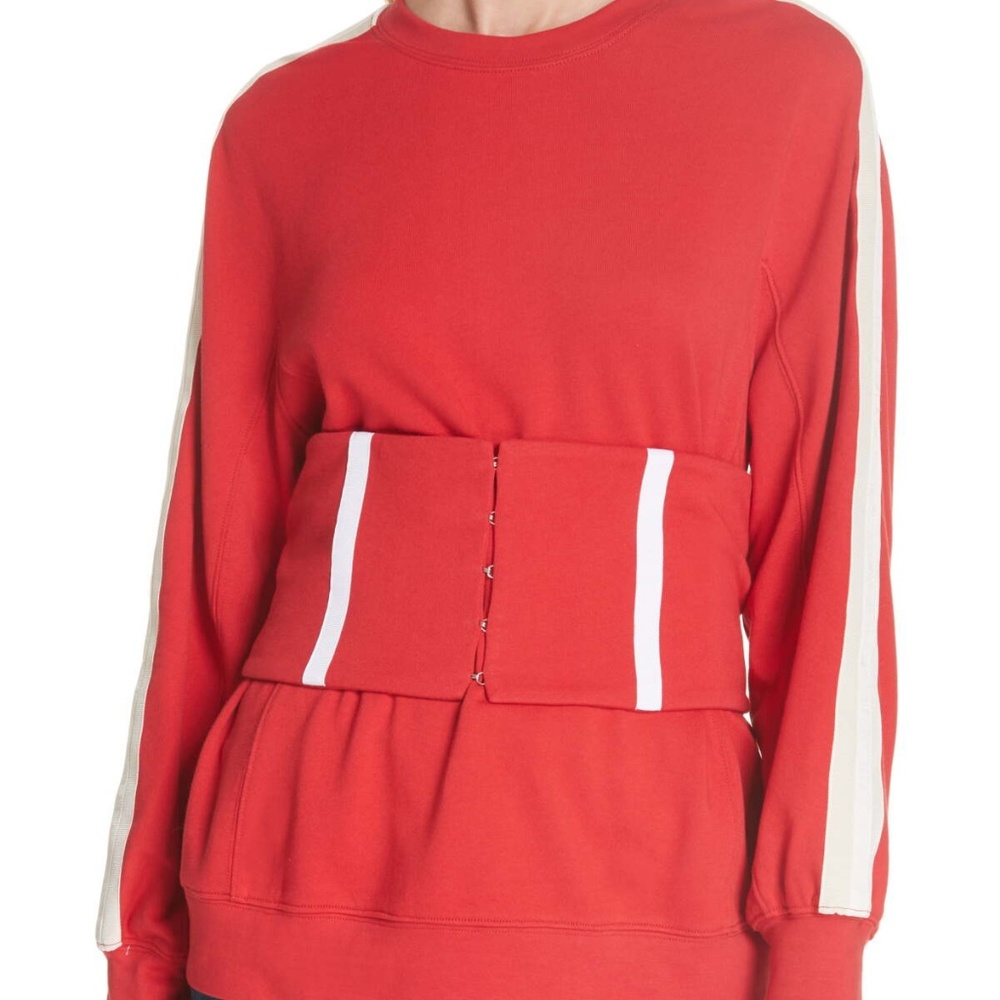 Jonathan Simkhai Red Corset Blouse
